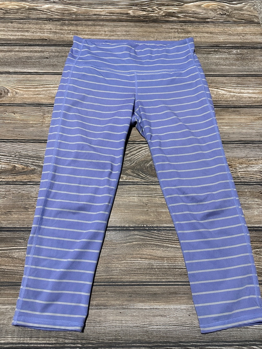 Striped Active Leggings capris athleta size small
